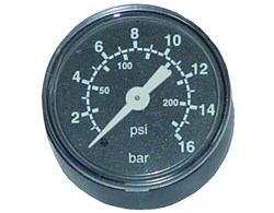 Prebena Manometer Ø 50 mm, 0-10 bar, Anschluss hinten G 1/4"